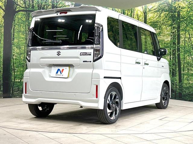 スペーシアカスタム ハイブリッドXS 届出済未使用車 両側電動ドア 衝突軽減装置 ハーフレザーシート コーナーセンサー スマートキー LEDヘッド 純正15インチAW オートハイビーム 車線逸脱警報 オートライト オートエアコン HUD(17枚目)