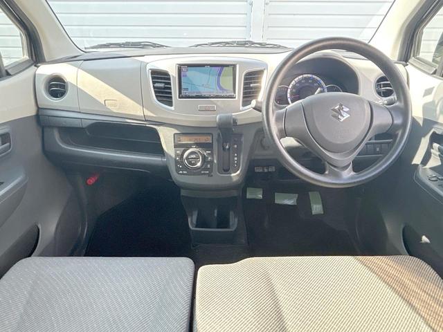 ワゴンR FX 後期モデル SDナビ Bluetooth キーレスエントリー シートヒーター ETC車載器 オートエアコン アイドリングストップ エネチャージ エコクール 禁煙車(2枚目)