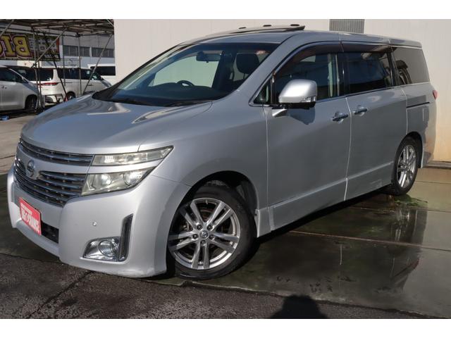 エルグランド ３５０ハイウェイスター　４ＷＤ　関西仕入れ　純正ナビ　フルセグＴＶ　アラウンドビューモニター　サンルーフ　両面パワースライドドア　プッシュスタートスペアキー　ドライブレコーダー　ＥＴＣ１年保証（6枚目）