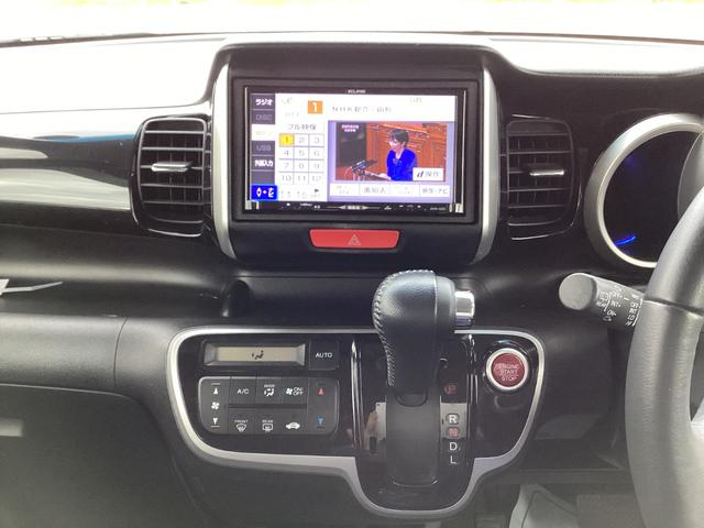 Ｎ－ＢＯＸカスタム Ｇ　両側電動スライド　社外ナビ　衝突被害軽減システム　ＨＩＤヘッド　ＥＴＣ　車線逸脱警報　フォグランプ　純正１４インチＡＷ　電動格納ミラー　フルセグ（9枚目）