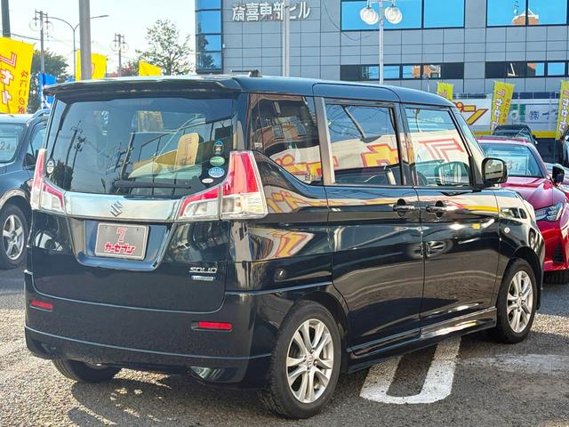 ソリオ ハイブリッドMX デュアルカメラブレーキS装着車 4WD 純正フルセグナビ 片側電動スライドドア シートヒーター アイドリングストップ 衝突軽減B レーンキープ スマートキー プッシュスタート ETC 純正15AW(5枚目)