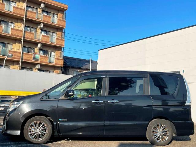 セレナ ライダー ブラックライン S-ハイブリッド 1オーナー 両側電スラ フルセグナビ バックカメラ LEDヘッドライト アイドリングストップ オートクルーズ フォグランプ オートライト レーンキープ サイドバイザー 純正16インチAW(8枚目)