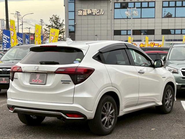 ヴェゼル ハイブリッドＺ・ホンダセンシング　１オーナー　禁煙車　ハーフレザー　純正ナビ　パドルシフト　ＬＥＤ　ＡＣＣ　シートヒーター　Ｂカメラ　衝突軽減Ｂ　レーンキープ　Ｂｌｕｅｔｏｏｔｈ　ＣＤ　純正ドラレコ　ＥＴＣ　純正１７インチＡＷ（5枚目）