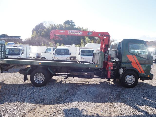 キャンター 　車検整備付　クレーン付き積載車　積載量２３００ｋｇ　車両総重量７１２５ｋｇ　準中型免許可能　ラジコン有ＵＲＵ２６３　６ＭＴ　ディーゼル（4枚目）