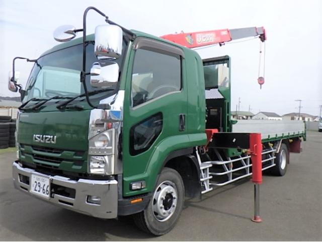 　Ｈ２８年式　増増トン７．４ｔ　３段クレーン付アルミ平ＲＣ付　ボディ内寸　５５００×２２００×４００最大積載　７，４００ｋｇ　走行４１２，２８７ｋｍ　検切れナンバー付(19枚目)