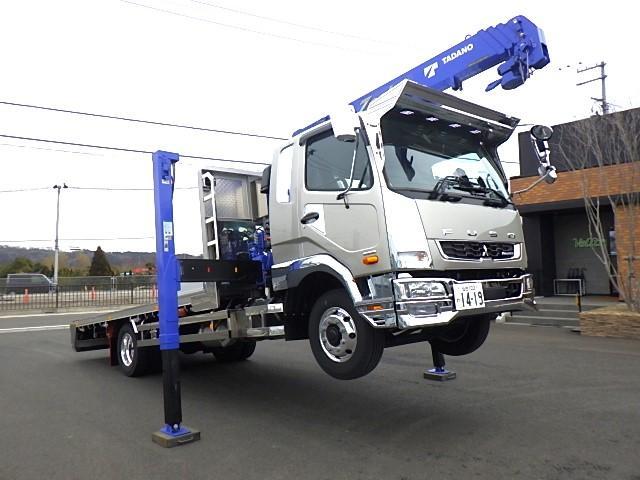 ファイター 増トンセルフ 4段クレーン MT6速 270馬力 6.5t積 荷台寸 530×230cm 地上高100cm カスタム仕様 ラジコン付 タダノ警報仕様 前方格納 5t引込ウィンチ(7枚目)