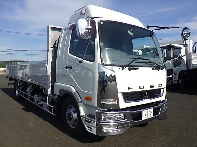 ファイター 　ワイド超ロング　アルミブロック　荷台寸：６２０×２２２×５９ｃｍ検切ナンバー付　４ｔ平　３，２５０ｋｇ積　スタンション　あおり高さ５９ｃｍ（2枚目）