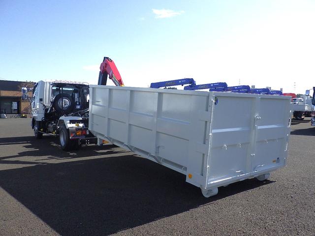 ファイター 　４ｔ脱着式コンテナ車　極東開発工業フックロール　バックモニター　ＥＴＣ　メッキフロントバンパーコーナーパネルミラーカバーアームロール箱（瑞穂）ボディ内寸：３６００×１９１０×１１７０ｍｍ８．０立米（35枚目）