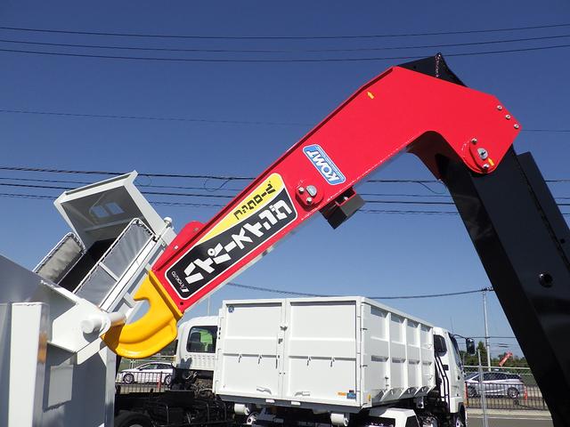 ファイター 　４ｔ脱着式コンテナ車　極東開発工業フックロール　バックモニター　ＥＴＣ　メッキフロントバンパーコーナーパネルミラーカバーアームロール箱（瑞穂）ボディ内寸：３６００×１９１０×１１７０ｍｍ８．０立米（38枚目）