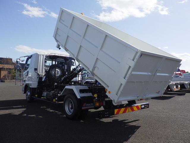 ファイター 　４ｔ脱着式コンテナ車　極東開発工業フックロール　バックモニター　ＥＴＣ　アームロール箱（瑞穂）　ボディ内寸：３６００×１９１０×１１７０ｍｍ８．０立米　メッキフロントバンパーコーナーパネルミラーカバー（13枚目）