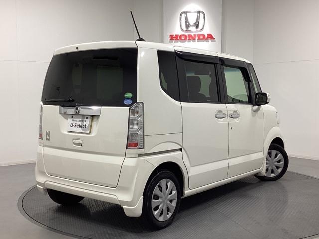 Ｎ－ＢＯＸ Ｇ・Ｌパッケージ　光触媒抗菌消臭施工済　Ｉ－ＳＴＯＰ　ベンチ席　カラーバックモニター　全席ＰＷ　イモビライザー　ナビテレビ　１セグ　ＡＡＣ　横滑り防止　スマートキー　ＡＢＳ　ＥＴＣ　キーレスＥ　パワーステアリング（3枚目）