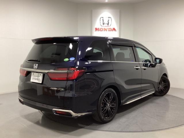 オデッセイ アブソルート・ＥＸ　７人乗り　ワンオーナー　前後ドライブレコーダー　ＥＴＣ２．０　フルセグＴＶ　ＤＶＤ再生　シートヒーター　光触媒抗菌消臭施工済　パーキングサポート　シ－トヒ－タ－　バックモニター　革シート　ＷＡＣ（3枚目）