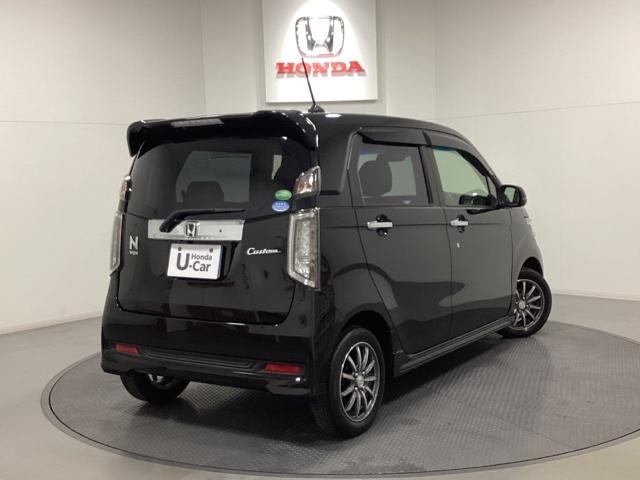 Ｎ－ＷＧＮカスタム Ｇ・ターボパッケージ　新品フロアカーペットマット付　光触媒抗菌消臭施工済　地デジフルセグ　横滑り防止システム　追突被害軽減ブレーキ　ＥＣＯＮモード　ＷＳＲＳ　ナビ＆ＴＶ　イモビ　サイドエアバッグ　オートクルーズ　キーフリー（3枚目）