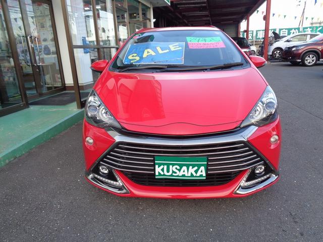 アクア G G’s 車検整備付 純正メモリーナビ地デジTV バックカメラスマートキ-Pスタート クルーズコントロール 横滑り防止 フルオ-トAC オ-トライト LEDライト ハ-フレザ-シ-ト 純正アルミ ETC(2枚目)