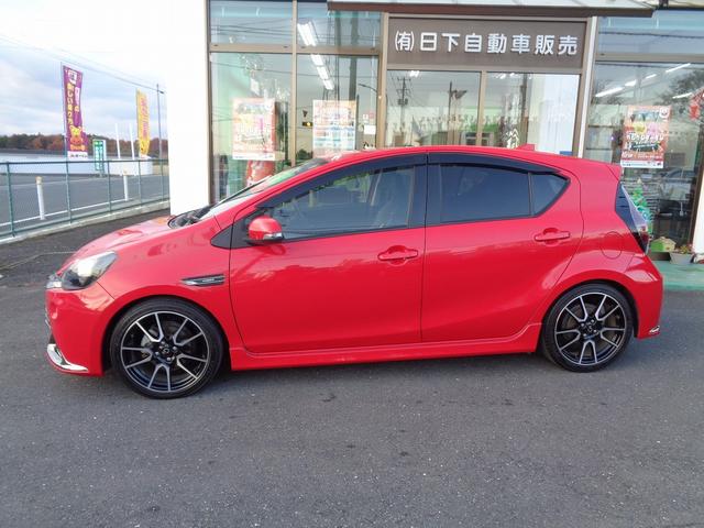 アクア G G’s 車検整備付 純正メモリーナビ地デジTV バックカメラスマートキ-Pスタート クルーズコントロール 横滑り防止 フルオ-トAC オ-トライト LEDライト ハ-フレザ-シ-ト 純正アルミ ETC(3枚目)