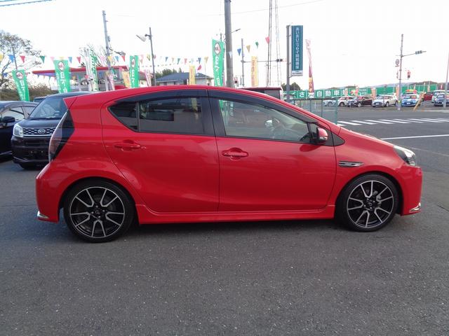 アクア G G’s 車検整備付 純正メモリーナビ地デジTV バックカメラスマートキ-Pスタート クルーズコントロール 横滑り防止 フルオ-トAC オ-トライト LEDライト ハ-フレザ-シ-ト 純正アルミ ETC(7枚目)