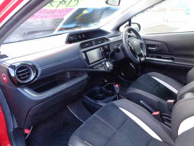 アクア G G’s 車検整備付 純正メモリーナビ地デジTV バックカメラスマートキ-Pスタート クルーズコントロール 横滑り防止 フルオ-トAC オ-トライト LEDライト ハ-フレザ-シ-ト 純正アルミ ETC(17枚目)