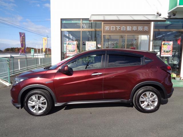 ヴェゼル ハイブリッドＸ　車検整備付　衝突軽減ブレーキ　純正メモリーナビ地デジＴＶ　バックカメラ　スマートキ－Ｐスタート　クルーズコントロール　横滑り防止　コ－ナ－センサ－　電動パ－キング　カ－テンエアバック　ＬＥＤライト（4枚目）