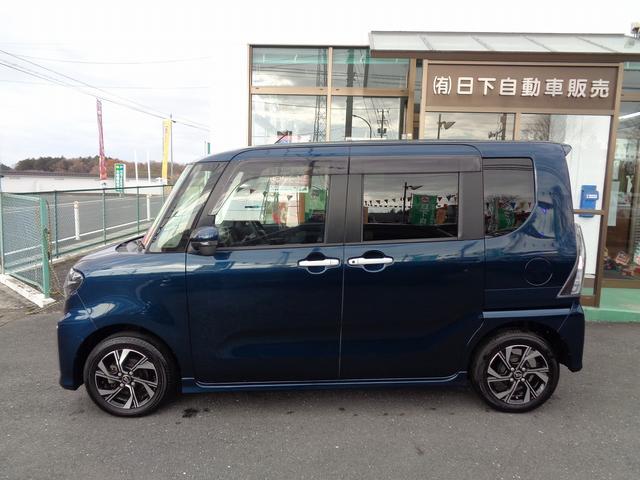 タント カスタムＸ　４ＷＤ　車検整備付　両側電動ドア　衝突軽減ブレーキ　前後誤発進抑制　純正メモリーナビ地デジＴＶ　バックカメラ　スマ－トキ－Ｐスタ－ト　横滑り防止　カ－テンエアＢ　シ－トヒ－タ－　ハ－フレザ－シ－ト（4枚目）