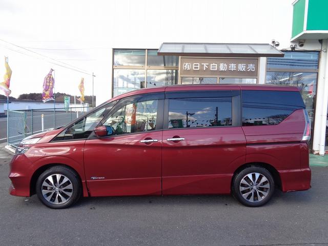 セレナ ハイウェイスター　プロパイロットエディション　車検整備付　Ｓハイブリッド　両側電動ドア　衝突軽減ブレーキ　純正９インチメモリーナビ地デジＴＶ　バックカメラ　後席フィリップダウンモニター　スマ－トキ－Ｐスタ－ト　電動パ－キング　クル－ズコントロ－ル（4枚目）