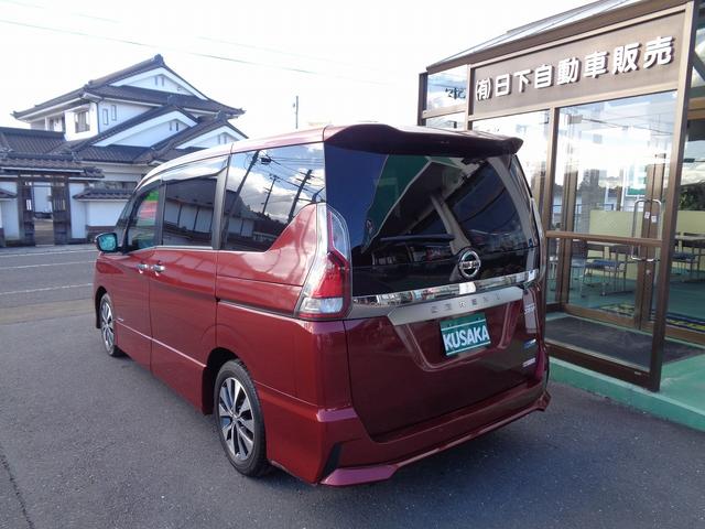 セレナ ハイウェイスター　プロパイロットエディション　車検整備付　Ｓハイブリッド　両側電動ドア　衝突軽減ブレーキ　純正９インチメモリーナビ地デジＴＶ　バックカメラ　後席フィリップダウンモニター　スマ－トキ－Ｐスタ－ト　電動パ－キング　クル－ズコントロ－ル（5枚目）