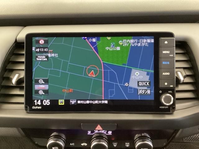 ナビゲーションはフルセグＴＶ、インターナビ対応のＧａｔｈｅｒｓ純正メモリーナビを搭載しています。Ｂｌｕｅｔｏｏｔｈオーディオ機能がありますので、スマートフォンなどの音楽も再生できます。