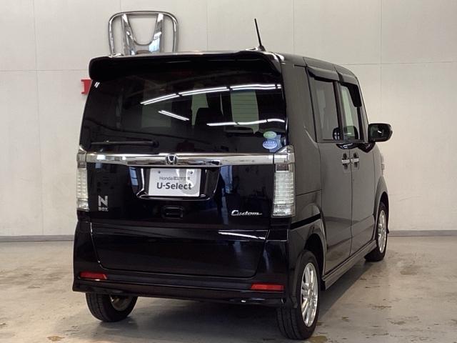 Ｎ－ＢＯＸカスタム Ｇ・Ｌパッケージ　光触媒抗菌消臭施工済　ＡＭ／ＦＭチューナー　ＵＳＢ接続　プッシュスタートスマートキー　フルオートエアコン　キーフリー　ＥＳＣ　ベンチシ－ト　パワーウィンドウ　ＥＣＯＮ　パワーステアリング　ＡＢＳ（3枚目）