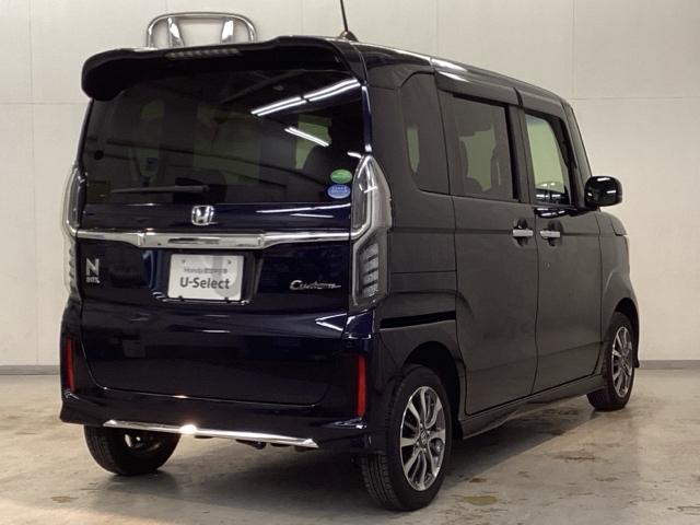 Ｎ－ＢＯＸカスタム Ｌ　光触媒抗菌消臭施工済　エンジンスターター　障害物センサー　ナビ　シートヒーター　スマ－トキ－　ＡＣ　キーレスエントリー　オートクルーズ　ＬＥＤ　コーナーセンサー　Ｒカメラ　横滑防止装置　ＡＢＳ　ＤＶＤ（3枚目）