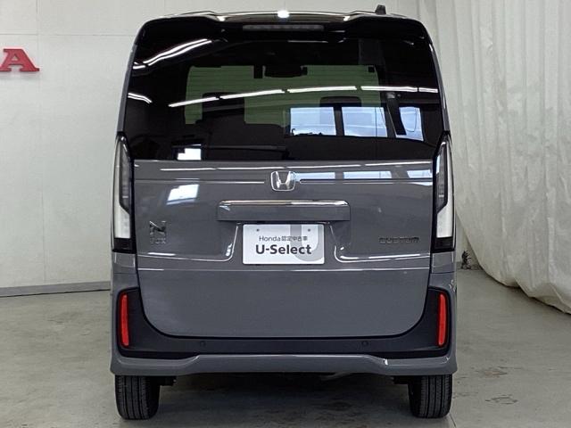 N-BOXカスタム ターボコーディネートスタイル 中古スタッドレスタイヤ、純正メモリーナビ、ドライブレコーダー前後装着+ETC付 当社デモカー サイドエアバッグ LEDライト 前席シートヒーター フルセグTV スマキー DVD VSA ベンチシート(6枚目)