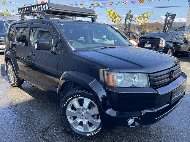 クロスロード ＨＤＤナビエディション　社外ナビ・Ｂカメラ　ルーフキャリア　ＭＴタイヤ　４ＷＤ　７人乗り　純正ＡＷ　ＡＢＳ　横滑り防止装置　盗難防止装置（3枚目）