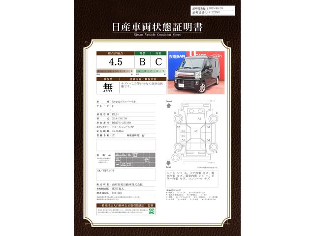 車両状態評価書