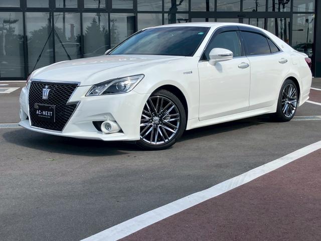 クラウンハイブリッド アスリートＳ　ワンオーナー　本革シート　シートベンチレーション　シートヒーター　電動シート　クリアランスソナー　純正スパッタリング１８インチアルミ　純正ナビ　ＴＶ　ＢＴ　Ｂカメラ　クルコン　ＨＩＤライト　電動チルト（36枚目）