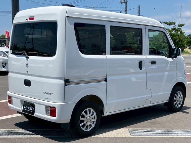 エブリイ ＰＣリミテッド　４ＷＤ　１オーナー　衝突軽減ブレーキ　ふらつき警報機能　オートライト　ハイビームアシスト　ヘッドライトレベライザー　障害物センサー　ポータブルナビ　ーディオ　電動格納ミラー　１２インチＡＷ　横滑り防止（17枚目）