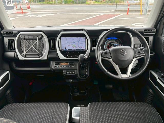 ハスラー ハイブリッドＸターボ　純正９インチナビ　Ｂｌｕｅｔｏｏｔｈ　アップルカープレイ　フルセグＴＶ　ＣＤ　ＤＶＤ　ＬＥＤヘッドランプ　ＬＥＤフォグランプ　純正１５インチアルミ　前席シートヒーター　全方位カメラ　ＥＴＣ２．０（2枚目）