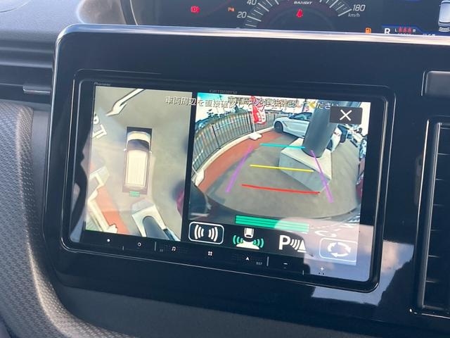 ソリオバンディット ハイブリッドＭＶ　９インチナビ　全周囲カメラ　ＨＵＤ　ＡＣＣ　両側電動スライドドア　シートヒーター　レーンキープ　ＣＤ　ＤＶＤ　Ｂｌｕｅｔｏｏｔｈ　フルセグ　リア送風　電動格納ミラー　横滑り防止　ＬＥＤライト　スマキー（11枚目）