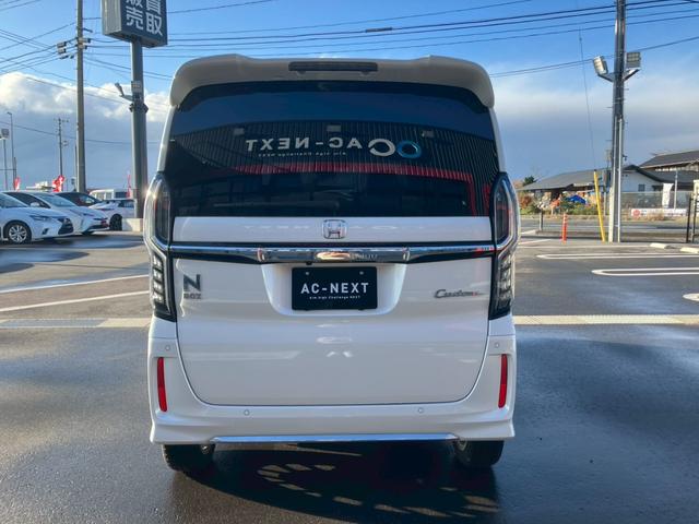 Ｎ－ＢＯＸカスタム 　８インチナビ　ハーフレザー　バックカメラ　両側電動スライドドア　ＡＣＣ　レーンキープ　ドラレコ前後　フルセグＴＶ　ＬＥＤヘッドライト　オートハイビーム　フォグランプ　バックカメラ　ＣＤ　ＤＶＤ（6枚目）