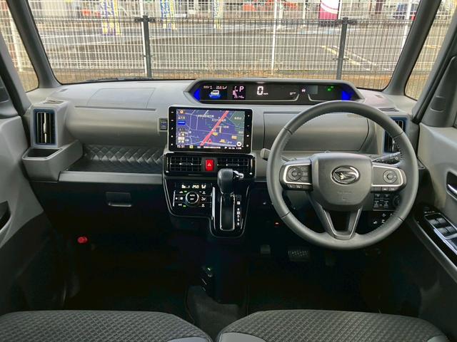 タント カスタムＲＳセレクション　純正９インチナビ　両側電動スライドドア　シートヒーター　バックモニター　Ｂｌｕｅｔｈｏｏｔｈ　ＵＳＢ　フルセグＴＶ　ＣＤ　アダプティブクルーズコントロール　障害物センサー　プッシュスタート　ドラレコ（2枚目）