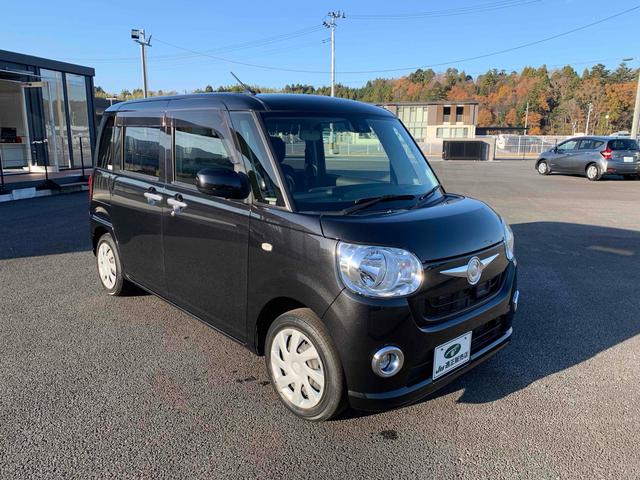 ムーヴキャンバス Ｌ　ＳＡＩＩ　両側スライドドア　衝突被害軽減システム　キーレスエントリー　アイドリングストップ　電動格納ミラー　ベンチシート　ＣＶＴ　盗難防止システム　ＡＢＳ　ＥＳＣ　ＣＤ　ＭＤ　衝突安全ボディ　エアコン（3枚目）