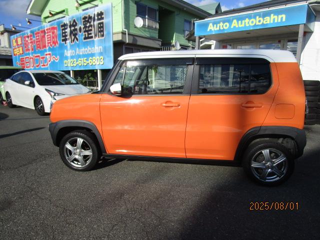 ハスラー Ｘ　４ＷＤ　ＰＳ　ＰＷ　ＡＢＳ　ＡＷ　シートヒーター　ベンチシート　　フルフラット　衝突安全ボディ　衝突被害軽減システム　横滑り防止　スマートキー（5枚目）