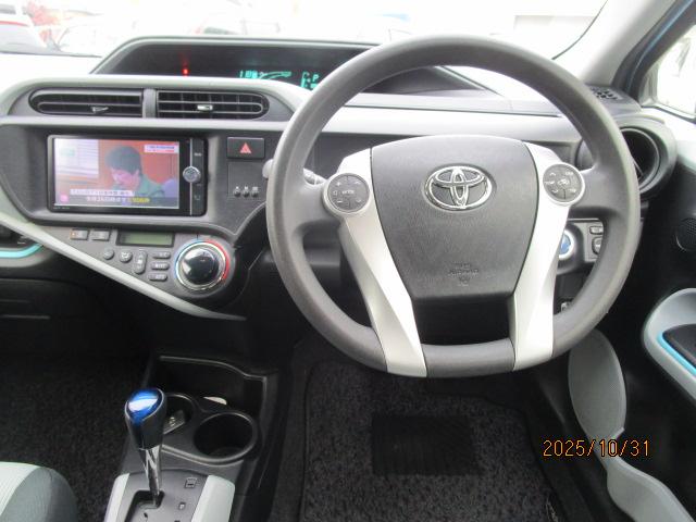 アクア Ｓ　ナビ　ワンセグ　Ｂカメラ　社外ＥＴＣ　ＰＳ　ＰＷ　ＡＢＳ（10枚目）