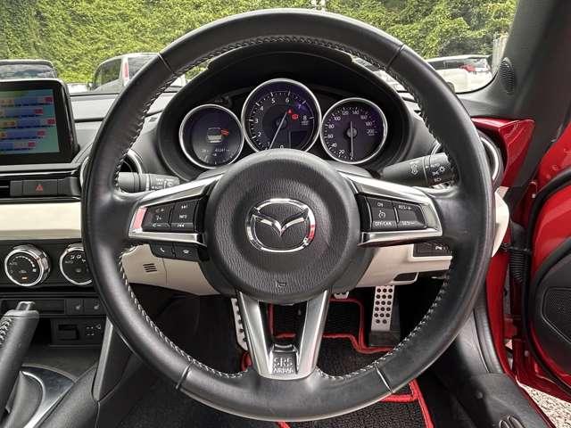 ロードスター １．５Ｓレザーパッケージ　ホワイトセレクション　２名　６速ＭＴ！禁煙車！衝突被害軽減ブレーキ！クルーズコントロール！ＢＯＳＥサウンドシステム！メモリーナビ！バックカメラ！Ｂｌｕｅｔｏｏｔｈ！フルセグＴＶ！ＥＴＣ！シートヒーター！スマートキー！キーレス！（40枚目）