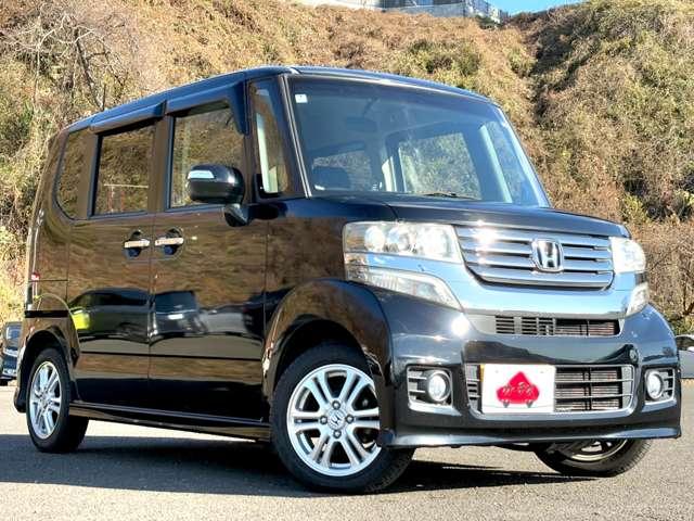 N-BOXカスタム G・Lパッケージ 禁煙車/純正Gathersナビ/CD&DVD/純正14インチアルミ/HIDヘッドライト/オートライト/横滑り防止/チップアップシート/電動格納ミラー/ETC/スマートキー(3枚目)
