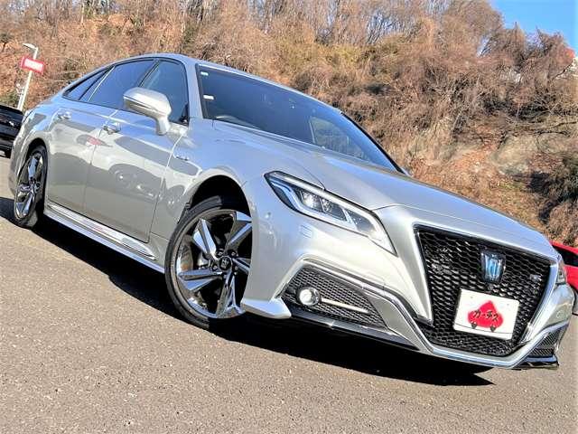クラウンハイブリッド RSアドバンス 初年度令和元年車!車検令和8年12月!純正ナビ!フルセグTV!クルコン!バックカメラ!ETC!ハーフレザー!スマートキー!(3枚目)