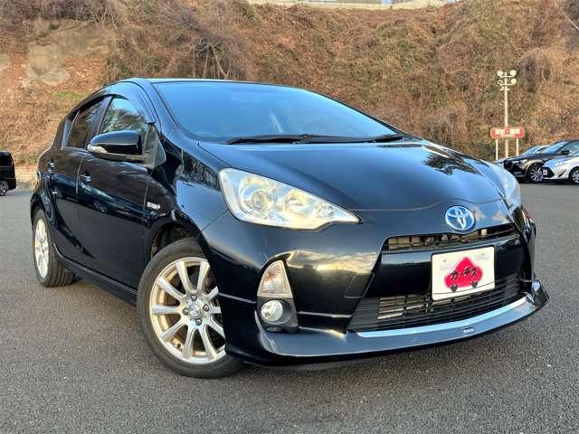 アクア Ｇブラックソフトレザーセレクション　モデリスタエアロ！純正ナビ＆フルセグＴＶ＆ＤＶＤ＆ＢＴ＆バックカメラ！スマートエントリー／スタートシステム！オートライト！社外アルミ！ナノイー！シートヒーター！ブラック合皮シート！（4枚目）