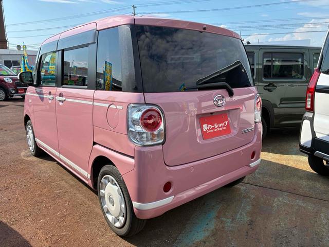 ムーヴキャンバス ＧホワイトアクセントＶＳ　ＳＡＩＩＩ　４ＷＤ　全周囲カメラ　両側電動スライドドア　ナビ　衝突被害軽減システム　オートマチックハイビーム　オートライト　ＬＥＤヘッドランプ　スマートキー　アイドリングストップ　電動格納ミラー　シートヒーター（5枚目）