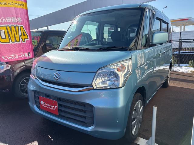 スペーシア X 両側電動スライドドア ナビ オートライト スマートキー アイドリングストップ 電動格納ミラー シートヒーター ベンチシート CVT 盗難防止システム ABS CD 衝突安全ボディ エアコン(2枚目)