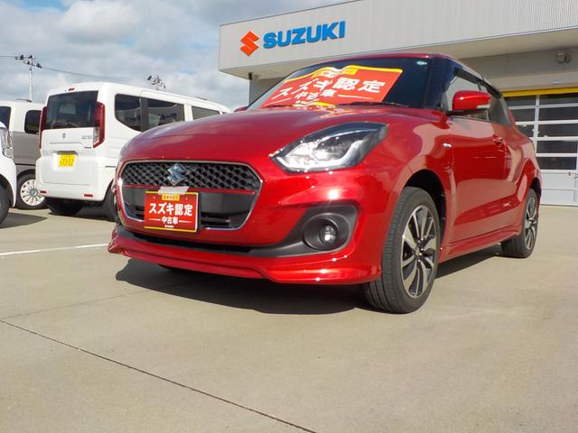スイフト ＨＹＢＲＩＤ　ＲＳ　ＺＣ５３Ｓ．ＺＤ５３Ｓ　４ＷＤ　ナビ　オートライト　ナビ　プッシュスタート　シートヒーター　オートエアコン　スズキセーフティーサポート　４ＷＤ　衝突被害軽減システム　アイドリングストップ　横滑り防止機能　衝突安全ボディ　盗難防止システム（2枚目）