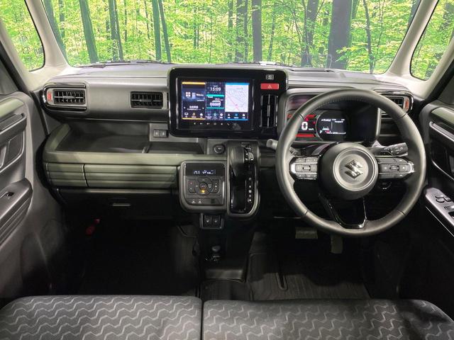 スペーシアギア ハイブリッドＸＺ　ターボ　ターボ　両側電動スライド　純正９インチナビ　全周囲カメラ　デュアルセンサーブレーキサポート　レーダークルーズ　禁煙車　シートヒーター　ドラレコ　コーナーセンサー　レーンキープ　スマートキー　ＥＴＣ（2枚目）