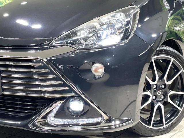 アクア G G’s 純正SDナビ バックカメラ 衝突被害軽減システム 禁煙車 ハーフレザーシート ドラレコ スマートキー LEDヘッド ビルトインETC クルコン オートハイビーム 車線逸脱警報 オートライト(12枚目)