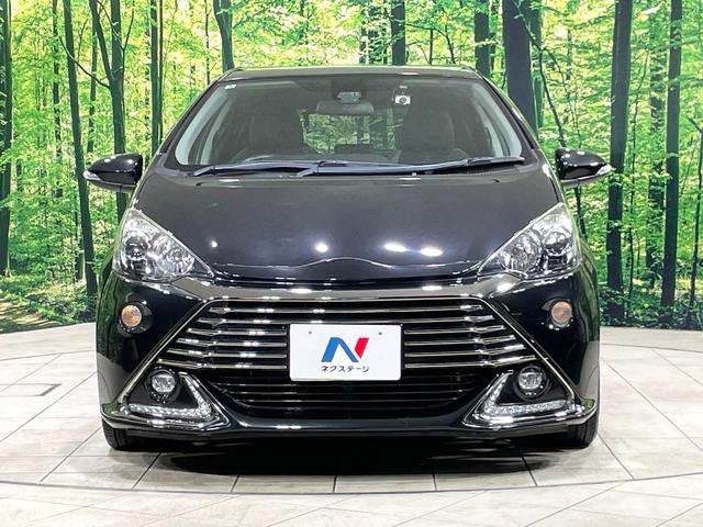 アクア G G’s 純正SDナビ バックカメラ 衝突被害軽減システム 禁煙車 ハーフレザーシート ドラレコ スマートキー LEDヘッド ビルトインETC クルコン オートハイビーム 車線逸脱警報 オートライト(14枚目)